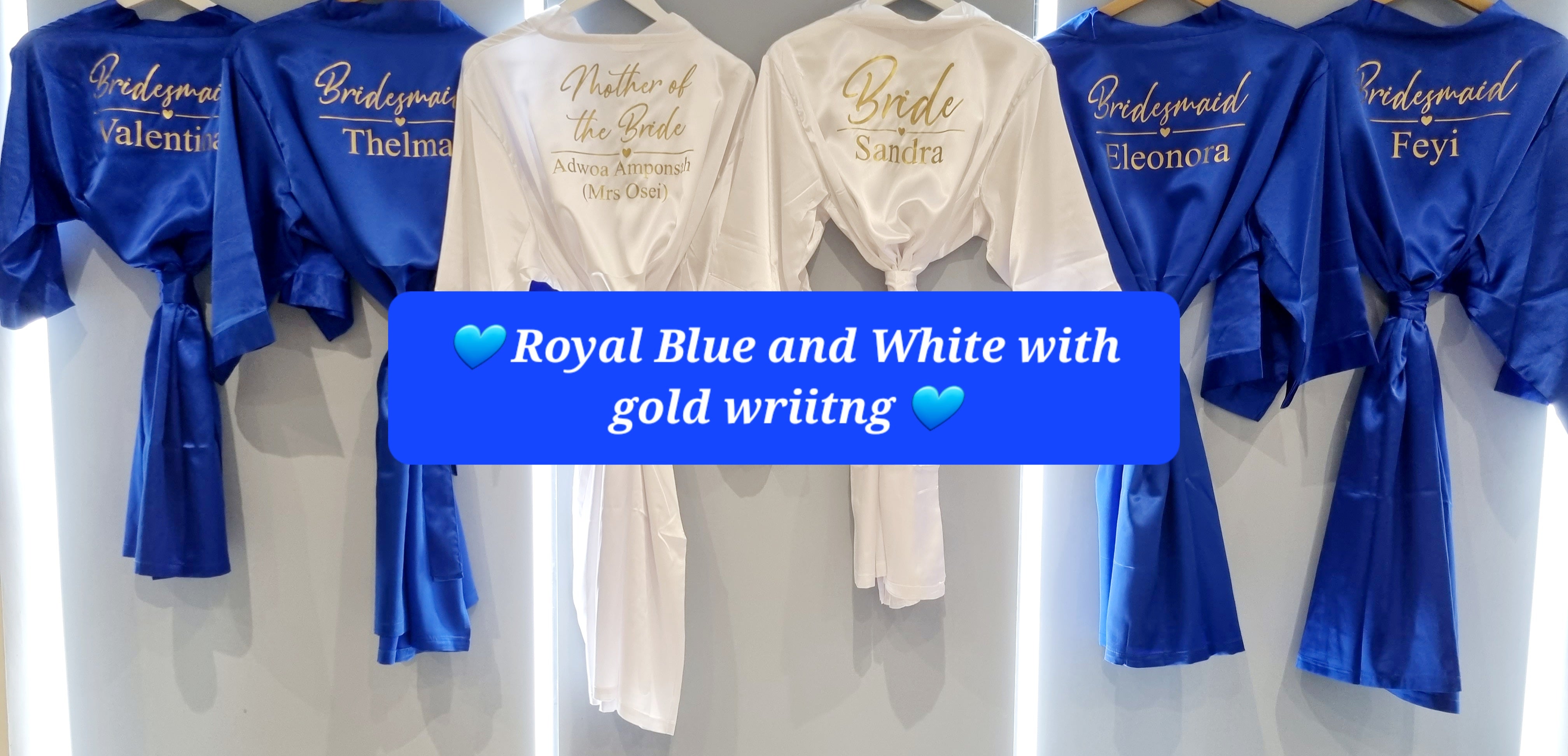 Royal blue cheap bridesmaid robes