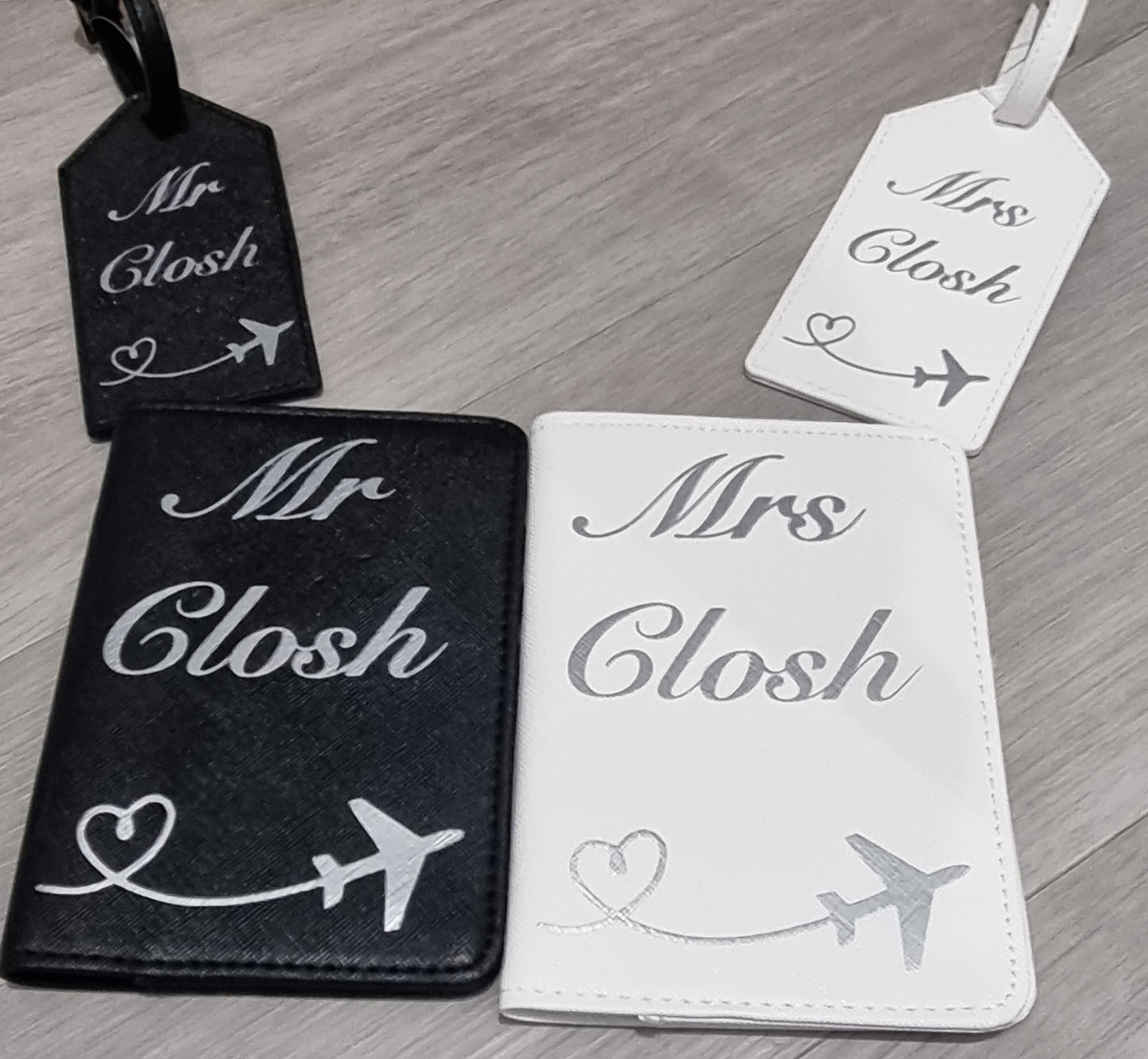 Plane Passport Holder and Luggage Tag