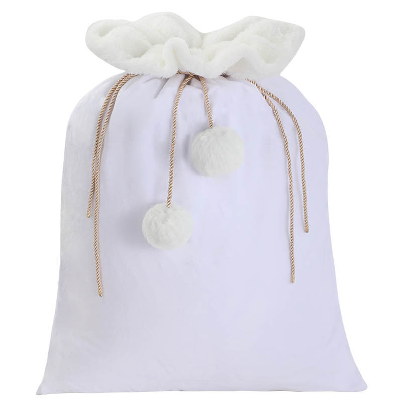 Faux Fur Pom Pom Sack