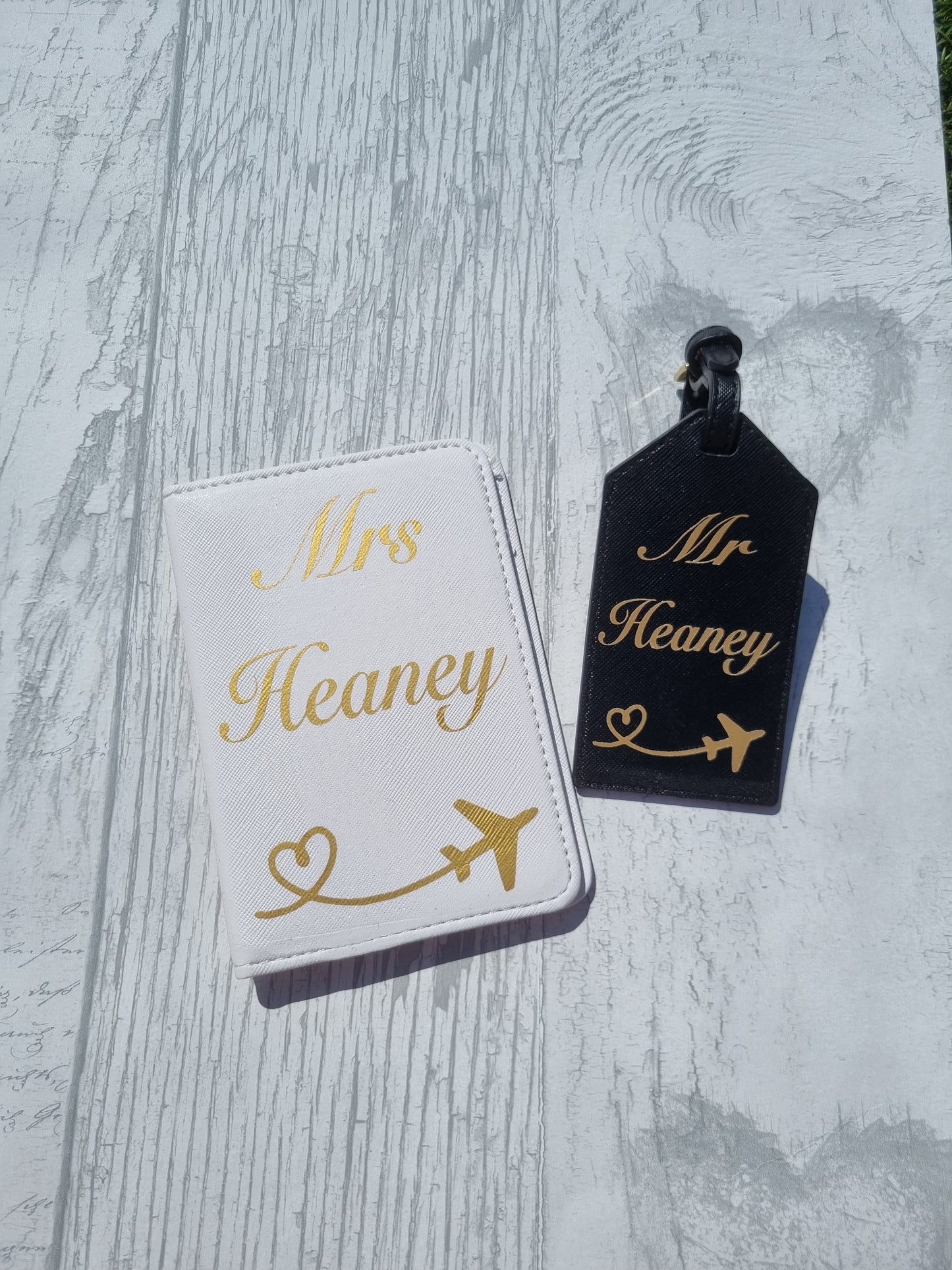 Plane Passport Holder and Luggage Tag